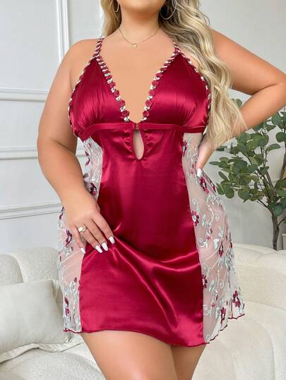 Ladies Lingerie Women Sexy Lace Robe Nightwear